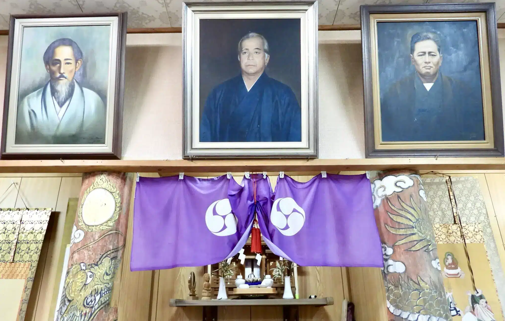 Higaonna Kanryo, Shinjo Masanobu, and Miyagi Chojun, key figures in Okinawa Goju-Ryu Karate